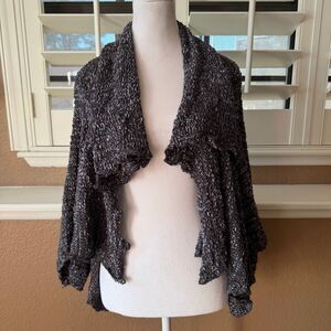 New Pretty Angel Textured Knit Open Front Cardigan Sweater Sz XL Gothic Boho